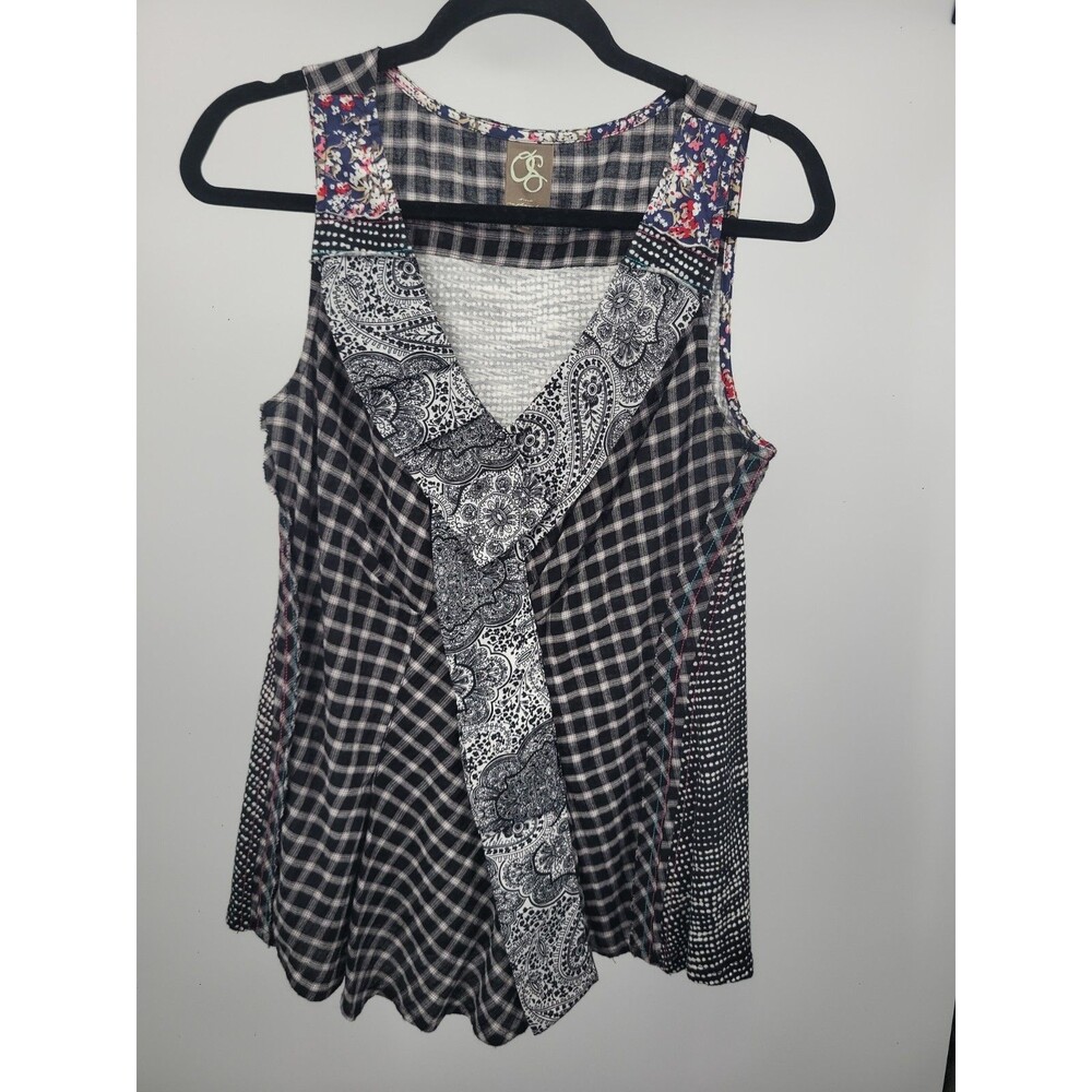 One September Boho Top Sz S Lagenlook Artsy Summer Beachy Vacation Boho